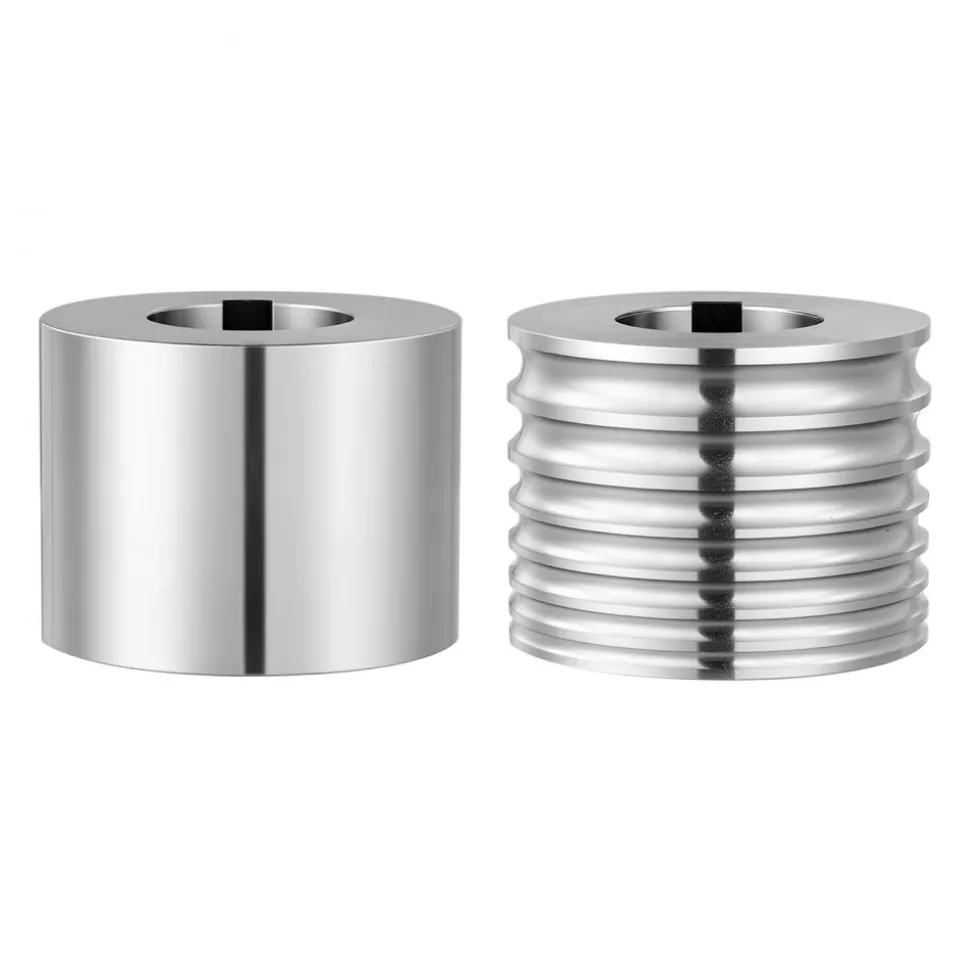 VEVOR Replacement Roller for Rolling Mill 1 Half-Round & 1 Flat Roller, Jewelry DIY Tool Accessory Parts, 7 Sizes Grooves, Premium Alloy Steel, for Pressing Ductile Metals, Gold, Silver, Copper