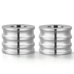 VEVOR Replacement Roller for Rolling Mill 3 Sizes Grooves 2 Domed Rollers, Jewelry DIY Tool Accessory Parts, Premium Alloy Steel, Easy Installation, for Pressing Ductile Metals, Gold, Silver, Brass