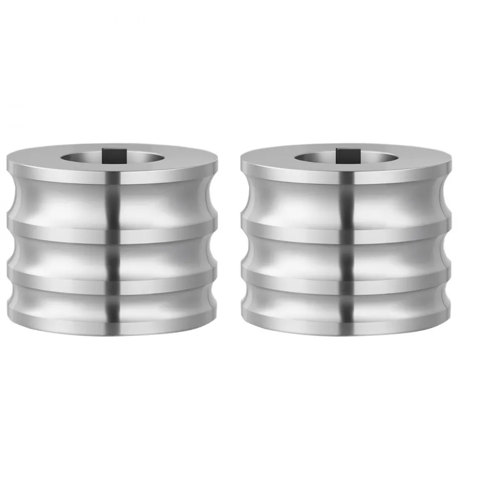 VEVOR Replacement Roller for Rolling Mill 3 Sizes Grooves 2 Domed Rollers, Jewelry DIY Tool Accessory Parts, Premium Alloy Steel, Easy Installation, for Pressing Ductile Metals, Gold, Silver, Brass