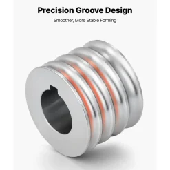 VEVOR Replacement Roller for Rolling Mill 4 Sizes Grooves 2 Round Rollers, Jewelry DIY Tool Accessory Parts, Premium Alloy Steel, Easy Installation, for Pressing Ductile Metals, Gold, Silver, Brass