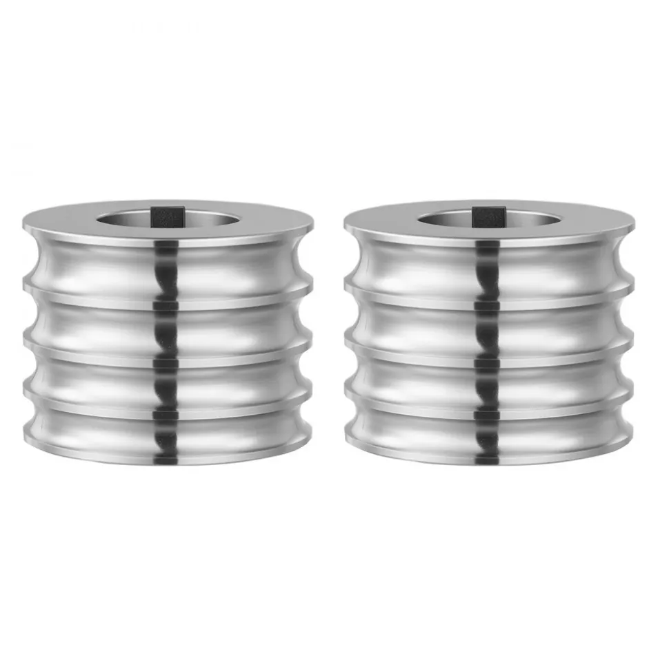 VEVOR Replacement Roller for Rolling Mill 4 Sizes Grooves 2 Round Rollers, Jewelry DIY Tool Accessory Parts, Premium Alloy Steel, Easy Installation, for Pressing Ductile Metals, Gold, Silver, Brass