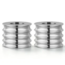 VEVOR Replacement Roller for Rolling Mill 4 Sizes Grooves 2 Round Rollers, Jewelry DIY Tool Accessory Parts, Premium Alloy Steel, Easy Installation, for Pressing Ductile Metals, Gold, Silver, Brass
