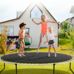 VEVOR Replacement Trampoline Mat, Jumping Mat Fits 12ft Frame, Universal Jumping Mat for 12ft Round Trampoline, Reinforce UV-Resistant Mat with Spring Tool & Durable V-Rings, Fit 5.5