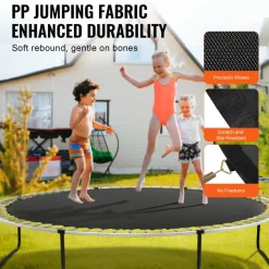 VEVOR Replacement Trampoline Mat, Jumping Mat Fits 12ft Frame, Universal Jumping Mat for 12ft Round Trampoline, Reinforce UV-Resistant Mat with Spring Tool & Durable V-Rings, Fit 5.5