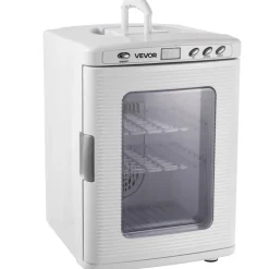 VEVOR Reptile Incubator, 25L Scientific Lab Incubator, Cooling and Heating 5 °C to 42 °C Automatic Incubator, 12V/110V White Reptile Egg Breeding Hatchery Work for Thermostats Snakes and Turtles