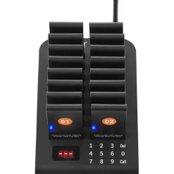 VEVOR Restaurant Pager System, Wireless 500m Long Range Lineup Waiting Queue Signal, Guest Customer Calling Beepers with Vibration & Flashing, 16 Buzzers for Food Truck, Church, Nursery, Hospital