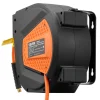 VEVOR Retractable Air Hose Reel, 1/4 Inch x 50 FT Hybrid Air Hose Max 300PSI, Enclosed Air-Compressor Hoses Reel Auto Rewind with 6.6 ft Lead in & Blow Gun, 180° Swivel Ceiling/Wall Mount