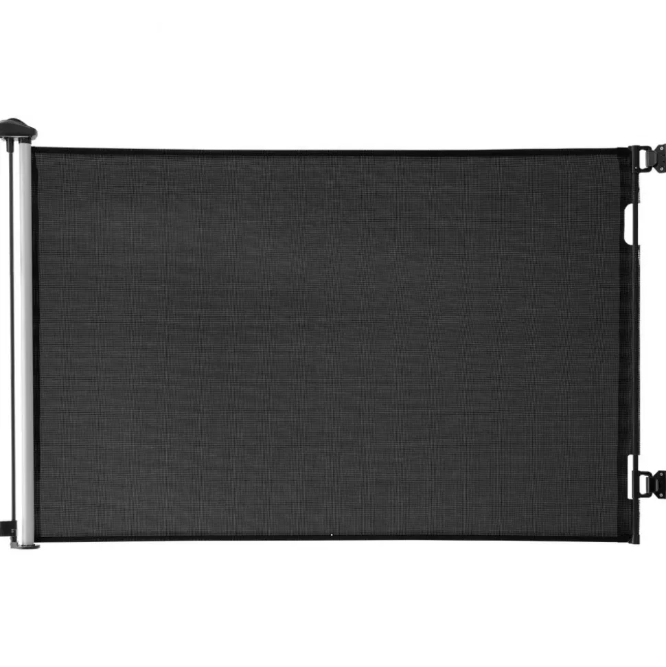 VEVOR Retractable Baby Gate, Extends to 57 inch Wide, 38.5 inch Tall, with Security Lock, Easy to Use, Walk Through Without Tripping, Mesh Dog Gate for Stairs, Hallways, Indoor/Outdoor, Black