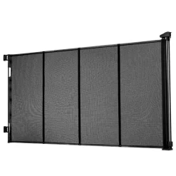 VEVOR Retractable Baby Gate, Extends to 120 inch Extra Wide, 38.5 inch Tall, with Reinforced Fiberglass Strips, Avoids Crawling Through, Mesh Dog Gate for Decks, Doorways, Garages, Indoor, Black