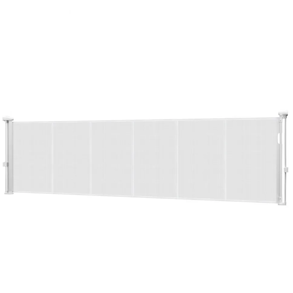VEVOR Retractable Baby Gate, 34 inch Tall, Extends up to 110 inch Wide, Retractable Gate for Kids or Pets, Mesh Material, Easy to Install for Indoor Stairs, Doorways, Hallways, Playrooms, White