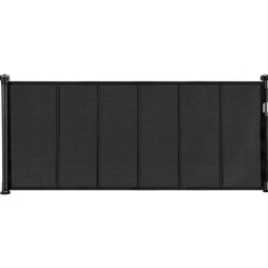 VEVOR Retractable Baby Gate, 34 inch Tall, Extends up to 71 inch Wide, Retractable Gate for Kids or Pets, Mesh Material, Easy to Install for Indoor Stairs, Doorways, Hallways, Playrooms, Black