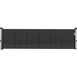 VEVOR Retractable Baby Gate, 34 inch Tall, Extends up to 110 inch Wide, Retractable Gate for Kids or Pets, Mesh Material, Easy to Install for Indoor Stairs, Doorways, Hallways, Playrooms, Black