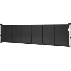 VEVOR Retractable Baby Gate, 34 inch Tall, Extends up to 110 inch Wide, Retractable Gate for Kids or Pets, Mesh Material, Easy to Install for Indoor Stairs, Doorways, Hallways, Playrooms, Black