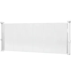 VEVOR Retractable Baby Gate, 34 inch Tall, Extends up to 71 inch Wide, Retractable Gate for Kids or Pets, Mesh Material, Easy to Install for Indoor Stairs, Doorways, Hallways, Playrooms, White