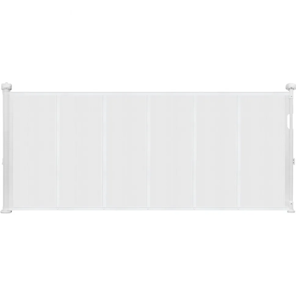 VEVOR Retractable Baby Gate, 34 inch Tall, Extends up to 71 inch Wide, Retractable Gate for Kids or Pets, Mesh Material, Easy to Install for Indoor Stairs, Doorways, Hallways, Playrooms, White
