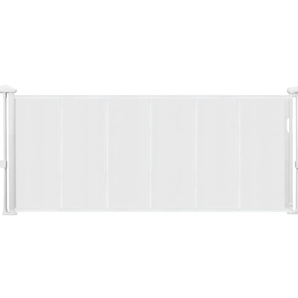 VEVOR Retractable Baby Gate, 34 inch Tall, Extends up to 71 inch Wide, Retractable Gate for Kids or Pets, Mesh Material, Easy to Install for Indoor Stairs, Doorways, Hallways, Playrooms, White