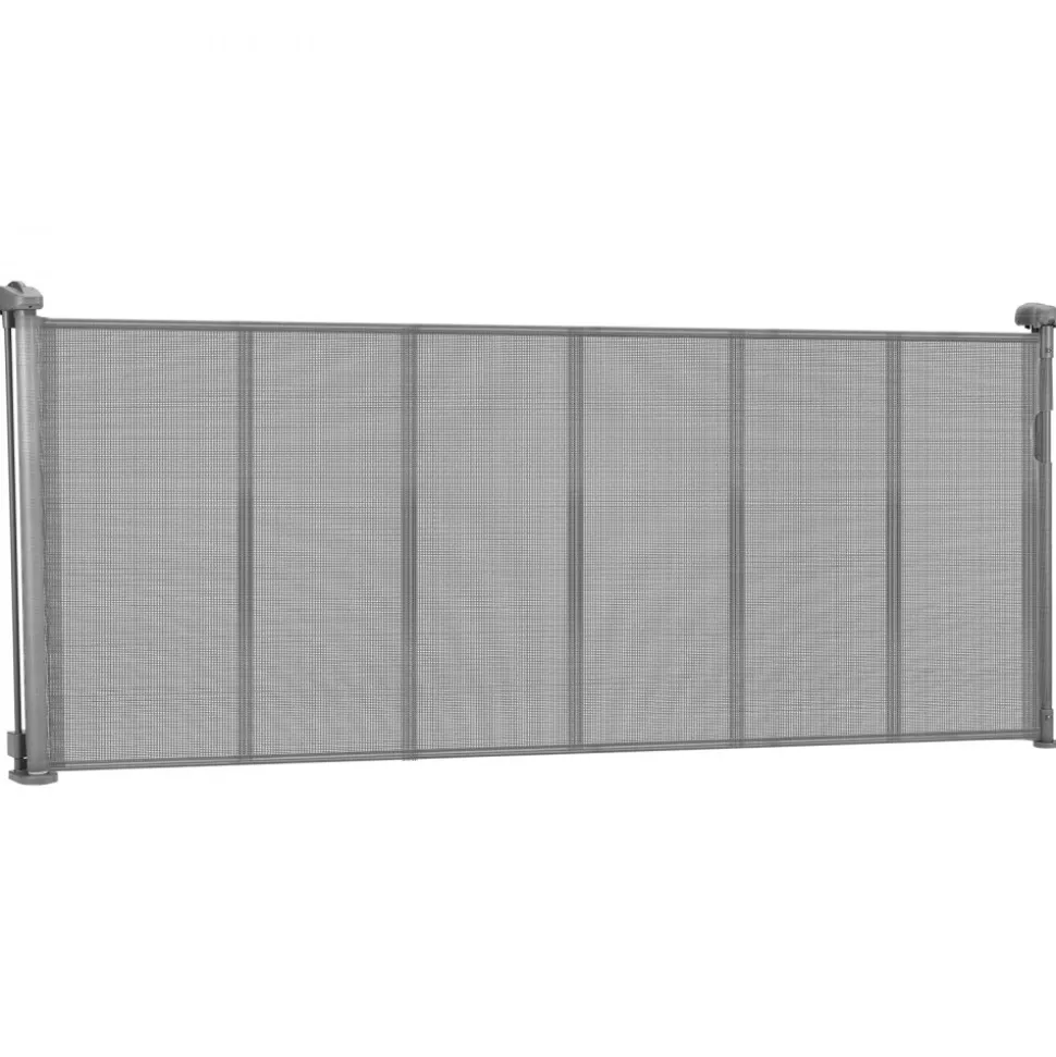 VEVOR Retractable Baby Gate, 34 inch Tall, Extends up to 71 inch Wide, Retractable Gate for Kids or Pets, Mesh Material, Easy to Install for Indoor Stairs, Doorways, Hallways, Playrooms, Gray