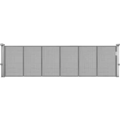 VEVOR Retractable Baby Gate, 34 inch Tall, Extends up to 110 inch Wide, Retractable Gate for Kids or Pets, Mesh Material, Easy to Install for Indoor Stairs, Doorways, Hallways, Playrooms, Gray
