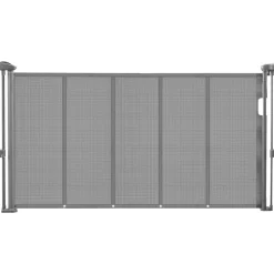 VEVOR Retractable Baby Gate, 34 inch Tall, Extends up to 55 inch Wide, Retractable Gate for Kids or Pets, Mesh Material, Easy to Install for Indoor Stairs, Doorways, Hallways, Playrooms, Gray