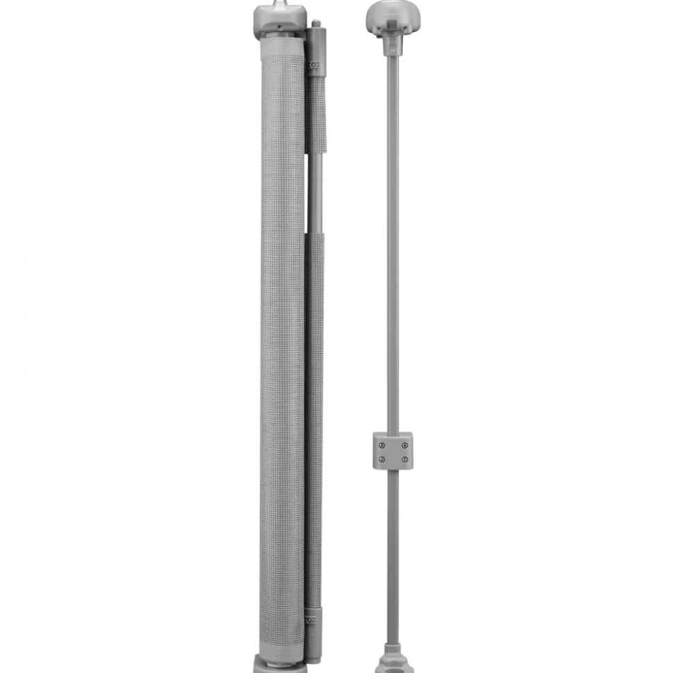 VEVOR Retractable Baby Gate, 34 inch Tall, Extends up to 55 inch Wide, Retractable Gate for Kids or Pets, Mesh Material, Easy to Install for Indoor Stairs, Doorways, Hallways, Playrooms, Gray