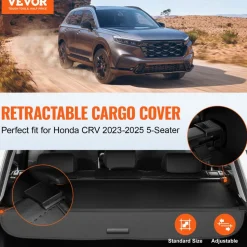 VEVOR Retractable Cargo Cover, Upgraded Carbon Fiber Texture Trunk Cover, Anti-Peeping Luggage Privacy Shield, Easy Installation Security Shade Car Accessories, for Toyota RAV4 2019-2025 5-Seater