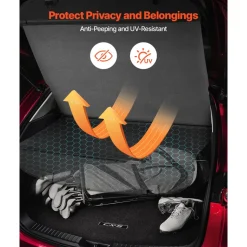 VEVOR Retractable Cargo Cover, Upgraded Carbon Fiber Texture Trunk Cover, Anti-Peeping Luggage Privacy Shield, Easy Installation Security Shade Car Accessories, for Mazda CX-5 2017-2025 5-Seater