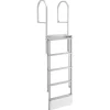 VEVOR Retractable Dock Ladder, 5 Steps, Aluminum Alloy Pontoon Boat Swim Ladder with Auto-Lift Float, Non-Slip Wide Steps, 500 lbs Weight Capacity, Adjustable Height, for Lake Pool Marine Boarding