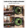 VEVOR Retractable Extension Cord Reel 75FT Heavy Duty 14AWG/3C SJTOW Green, for Ceiling/Wall Mount, 13A Circuit Breaker, Automatic Retractable Power Cord, Lighted Triple Tap, with 180° Swivel Bracket