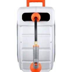 VEVOR Retractable Garden Hose Reel, 1/2 in x 130 ft, Wall Mounted Hose Reel with 9-Function Sprayer Nozzle and 180° Swivel Bracket, Any Length Lock, Automatic Slow Rewind System, for Garden Watering