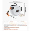 VEVOR Retractable Hose Reel, 84 ft x 5/8 inch, 180° Swivel Bracket Wall-Mounted, Garden Water Hose Reel with 9-Pattern Nozzle, Automatic Rewind, Lock at Any Length, and Slow Return System