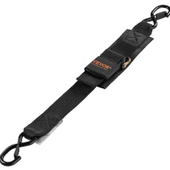 VEVOR Retractable Ratchet Straps, 2 in x 2 ft Ratchet Tie Down Straps with Security Lock S Hooks, 2 Pack Heavy Duty Ratchet Tie Down Straps with 1500 lbs Break Strength, for Trailers, Vehicles, Boat