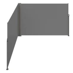 VEVOR Retractable Side Awning, 79''x 236'' Outdoor Privacy Screen, 180g Polyester Water-proof Retractable Patio Screen, UV 30+ Room Divider Wind Screen for Patio, Backyard, Balcony, Gray