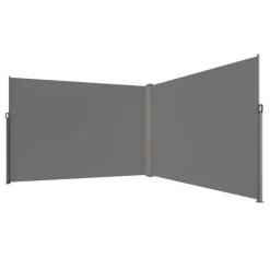 VEVOR Retractable Side Awning, 79''x 236'' Outdoor Privacy Screen, 180g Polyester Water-proof Retractable Patio Screen, UV 30+ Room Divider Wind Screen for Patio, Backyard, Balcony, Gray