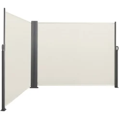 VEVOR Retractable Side Awning, 71''x 118'' Aluminum Outdoor Privacy Screen, 280g Polyester Water-proof Retractable Patio Screen, UV 30+ Room Divider Wind Screen for Patio, Backyard, Balcony, Gray