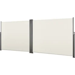 VEVOR Retractable Side Awning, 71''x 118'' Aluminum Outdoor Privacy Screen, 280g Polyester Water-proof Retractable Patio Screen, UV 30+ Room Divider Wind Screen for Patio, Backyard, Balcony, Gray