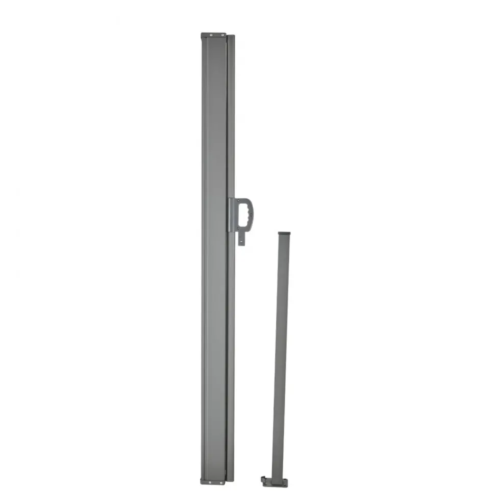 VEVOR Retractable Side Awning, 71''x 138'' Outdoor Privacy Screen, 180g Polyester Water-proof Retractable Patio Screen, UV 30+ Room Divider Wind Screen for Patio, Backyard, Balcony, Gray