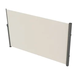 VEVOR Retractable Side Awning, 71''x 118'' Aluminum Outdoor Privacy Screen, 280g Polyester Water-proof Retractable Patio Screen, UV 30+ Room Divider Wind Screen for Patio, Backyard, Balcony, Beige