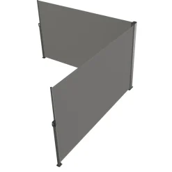 VEVOR Retractable Side Awning, 71''x 236'' Aluminum Outdoor Privacy Screen, 280g Polyester Water-proof Retractable Patio Screen, UV 30+ Room Divider Wind Screen for Patio, Backyard, Balcony, Gray