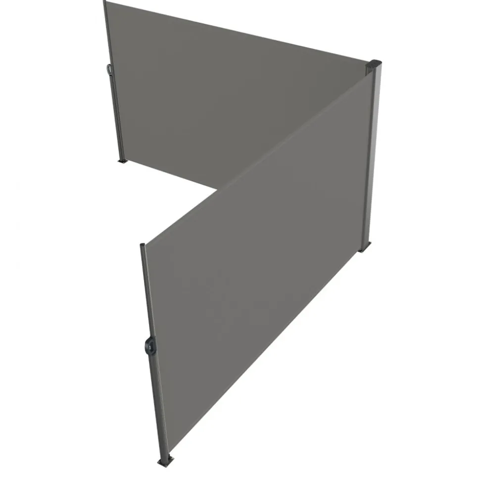 VEVOR Retractable Side Awning, 71''x 236'' Aluminum Outdoor Privacy Screen, 280g Polyester Water-proof Retractable Patio Screen, UV 30+ Room Divider Wind Screen for Patio, Backyard, Balcony, Gray