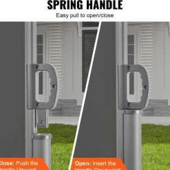 VEVOR Retractable Side Awning, 71''x 236'' Aluminum Outdoor Privacy Screen, 280g Polyester Water-proof Retractable Patio Screen, UV 30+ Room Divider Wind Screen for Patio, Backyard, Balcony, Gray
