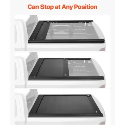 VEVOR Retractable Tonneau Cover, 5.5 ft Hard Retractable Tonneau Cover with Built-in Drainage Pipe for 2009-2024 Ford F-150 Crew Cab , Customized Hard Tonneau Cover with Double-Lock & T-Slot