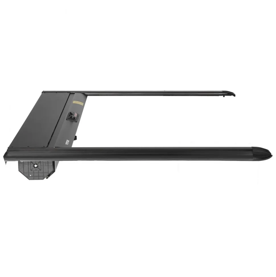 VEVOR Retractable Tonneau Cover, 5.0 ft Retractable Tonneau Cover with Built-in Drainage Pipe for 2021-2024 Toyota Tacoma Crew Cab w/ Deck Rail System , Hard Tonneau Cover with Double-Lock & T-Slot