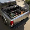 VEVOR Retractable Tonneau Cover, 5.8 ft Hard Tonneau Cover with Built-in Drainage Pipe for 2021-2024 Chevy/GMC Silverado/Sierra 1500 Crew Cab, Customized Hard Tonneau Cover with Double-Lock & T-Slot