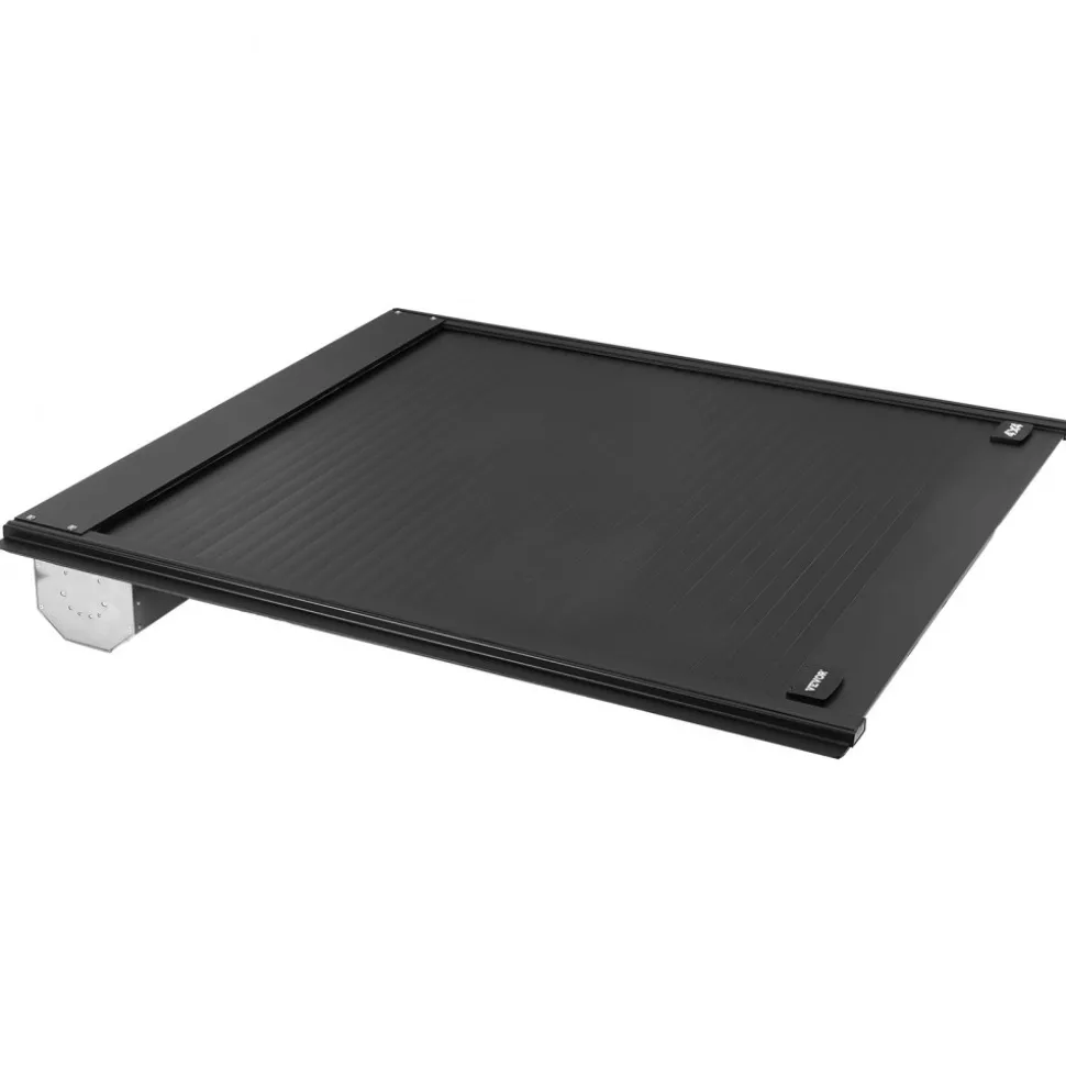 VEVOR Retractable Tonneau Cover, 5.5 ft Hard Tonneau Cover with Built-in Drainage Pipe for 2022 - 2024 Toyota Tundra Crew Cab w/ Deck Rail System , Hard Tonneau Cover with Double-Lock & T-Slot