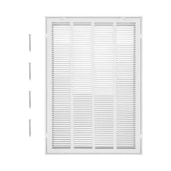 VEVOR Return Air Filter Grille, Fits W20 x H30 Inch Duct Opening, Filter Not Included, Return Air Vent Cover for Wall, Powder-Coated Steel Return Air Grill Detachable Face/Door for 1 inch Filters