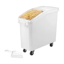 VEVOR Rice Storage Container, 21Gallon/80L Capacity Large Dog Food Dispenser Bin, Kitchen Ingredient Grain Cereal Flour Bin, Pet food Containers with Wheels, Scoop, and Airtight Lid, 1 Pack