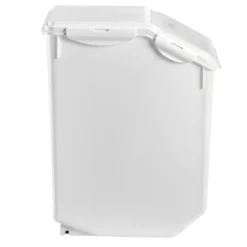 VEVOR Rice Storage Container, 4.5Gallon/20L x2 Capacity Large Dog Food Dispenser Bin, Kitchen Ingredient Grain Cereal Flour Bin, Pet food Containers with Wheels, 2 Measuring Cups, Airtight Lid, 2 Pack