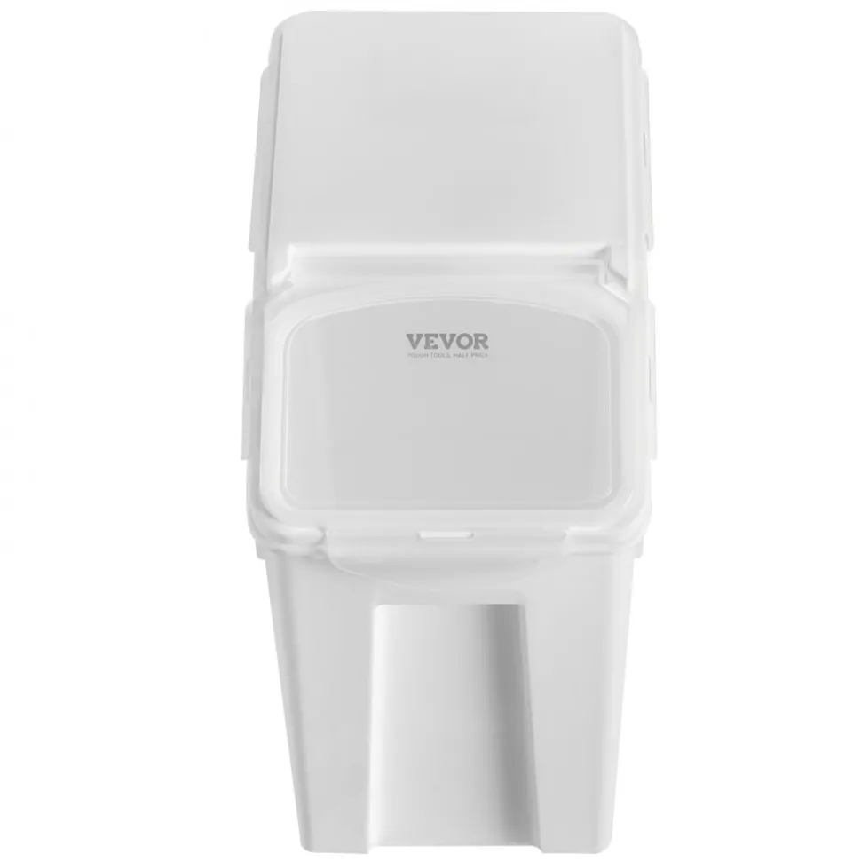 VEVOR Rice Storage Container, 4.5Gallon/20L x2 Capacity Large Dog Food Dispenser Bin, Kitchen Ingredient Grain Cereal Flour Bin, Pet food Containers with Wheels, 2 Measuring Cups, Airtight Lid, 2 Pack