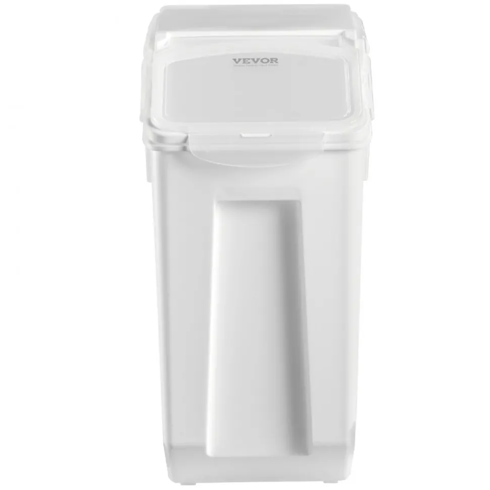 VEVOR Rice Storage Container, 4.5Gallon/20L Capacity Large Dog Food Dispenser Bin, Kitchen Ingredient Grain Cereal Flour Bin, Pet food Containers with Wheels, Measuring Cup, Airtight Lid, 1 Pack