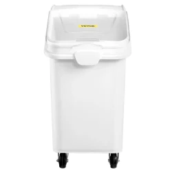 VEVOR Rice Storage Container, 27Gallon/100L Capacity Large Dog Food Dispenser Bin, Kitchen Ingredient Grain Cereal Flour Bin, Pet food Containers with Wheels, Scoop, and Airtight Lid, 1 Pack